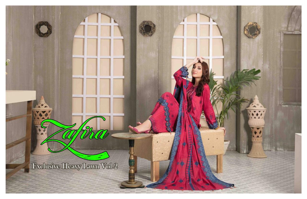 Zafira Vol 2 Casual Wear Wholesale Karachi Cotton Dress Material